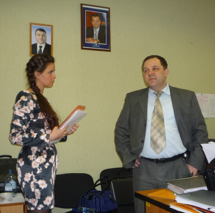 Начальник ОВН Штаба МТО ВС подполковник Д.Ф. Клочков, в управлении службы