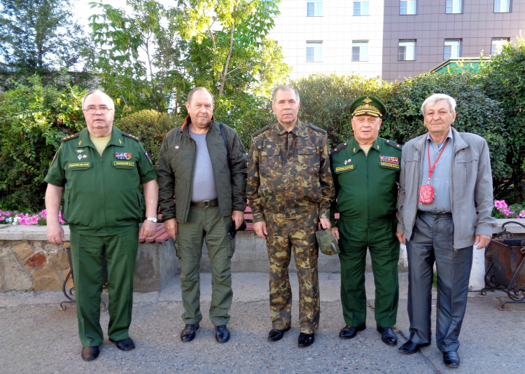 в Забайкальском крае. Ветераны Тыла ВС, В.А. Поонский, А.М. Смуров, А.М. Шабанов, В.П. Ветров и ветеран ЗабВО А.В.Урженко