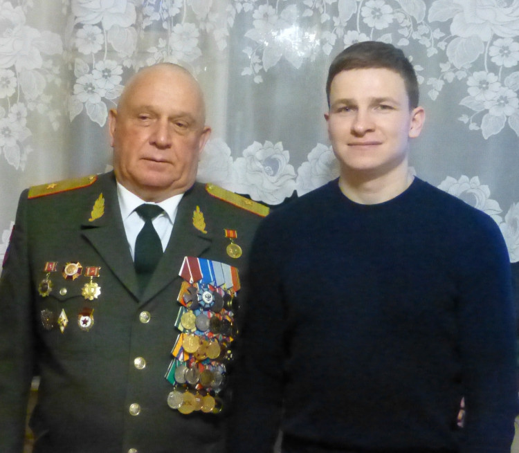 генерал-майор ветеринарной службы В.П. Ветров с Иваном Николаевичем Макаровым