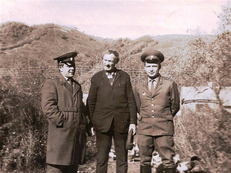 ветеринары Барабаша, В.А. Серебряков,В.П. Ветров. фронтовик Александр Никифорович 1973 